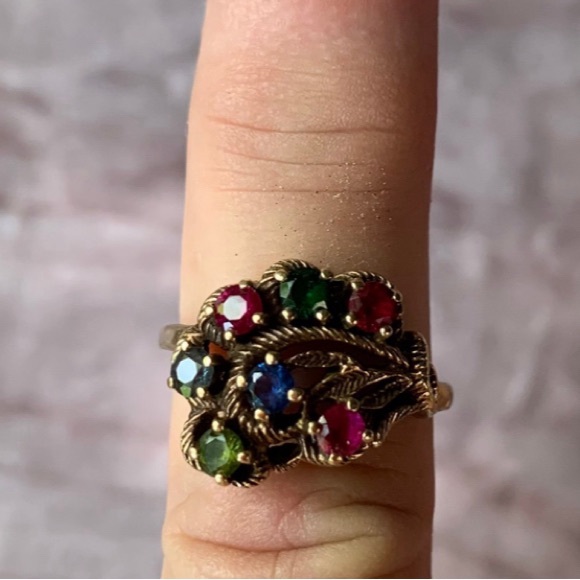 10k Multi Birthstone Ring Size 7